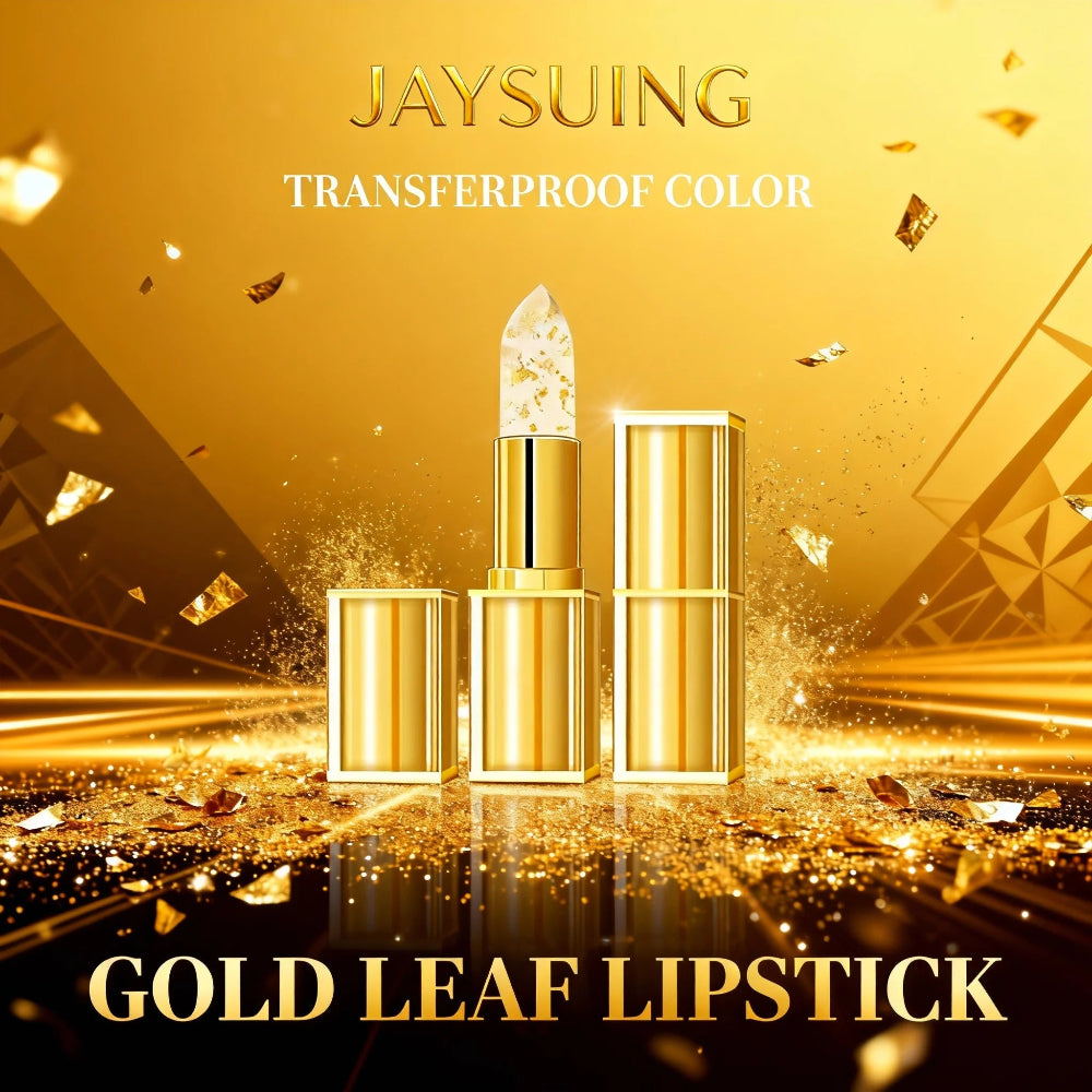 Gold Foil Lip Balm Color Changing Moisturizes Brighten Lips Care Prevents Cracking Long Lasting No Fading Makeup Gloss