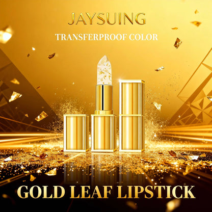 Gold Foil Lip Balm Color Changing Moisturizes Brighten Lips Care Prevents Cracking Long Lasting No Fading Makeup Gloss